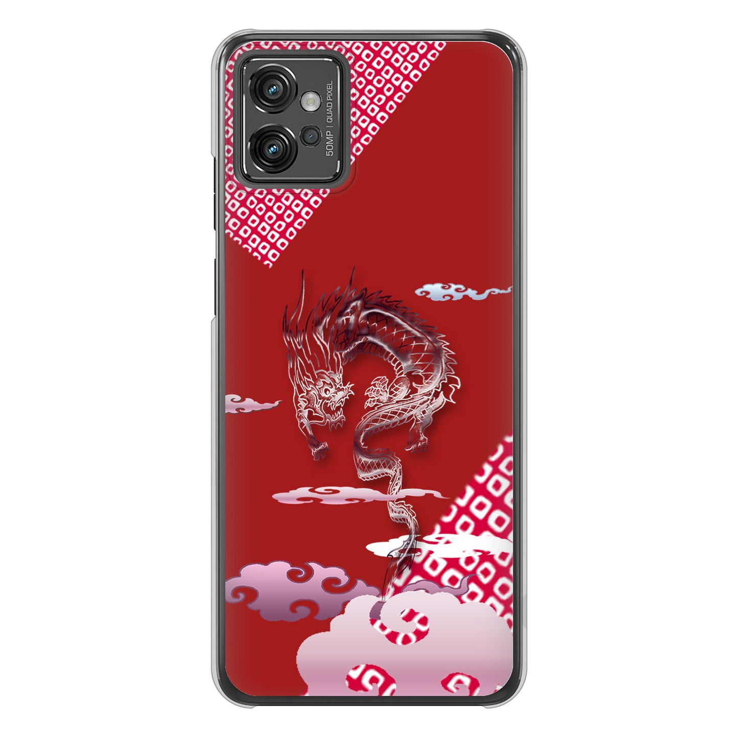 moto g32 高画質仕上げ 背面印刷 ハードケース 雲竜