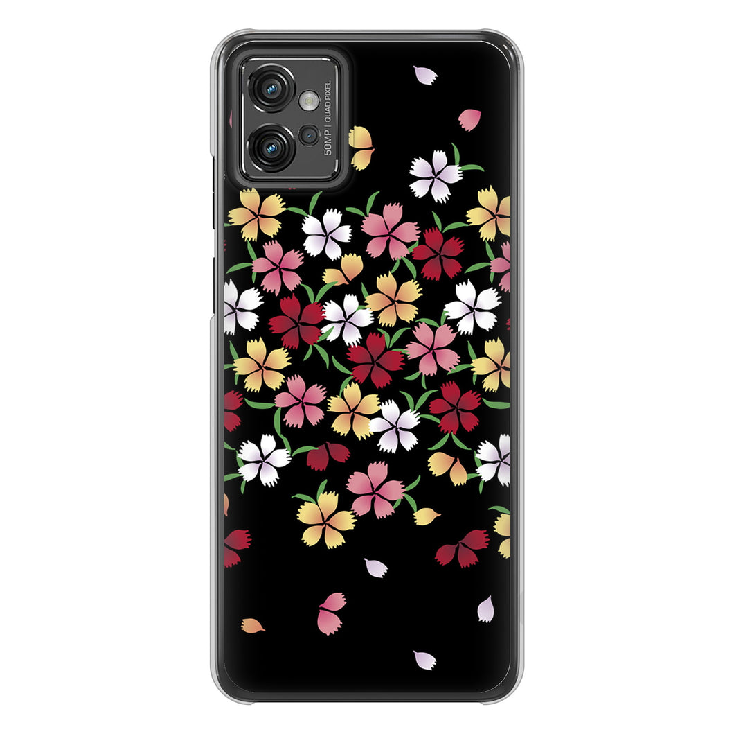 moto g32 高画質仕上げ 背面印刷 ハードケース 和花柄