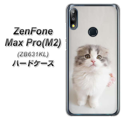 ZenFone（ゼンフォン）Max Pro(M2) ZB631KL 高画質仕上げ 背面印刷 ハードケース【VA803 まっていますネコ】