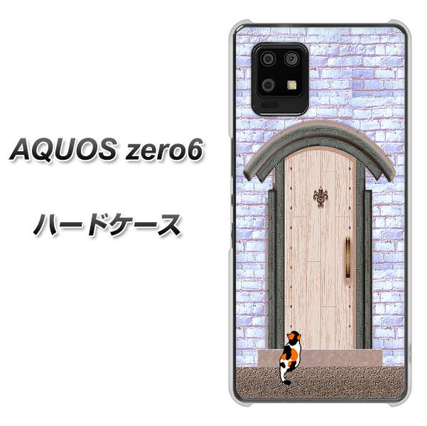 SoftBank アクオスゼロ6 高画質仕上げ 背面印刷 ハードケース【YA952 石ドア02 素材クリア】