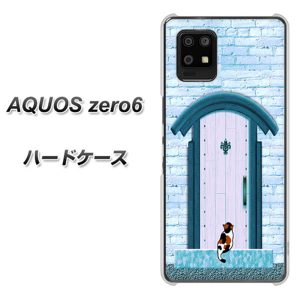 SoftBank アクオスゼロ6 高画質仕上げ 背面印刷 ハードケース【YA953 石ドア03 素材クリア】