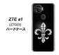 au ZTE a1 ZTG01 高画質仕上げ 背面印刷 ハードケース【042 ラインストーン風の印刷ゴージャスユリ】