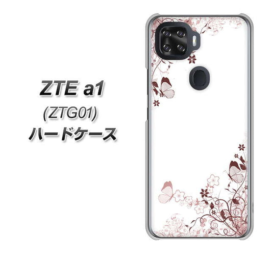au ZTE a1 ZTG01 高画質仕上げ 背面印刷 ハードケース【142 桔梗と桜と蝶】