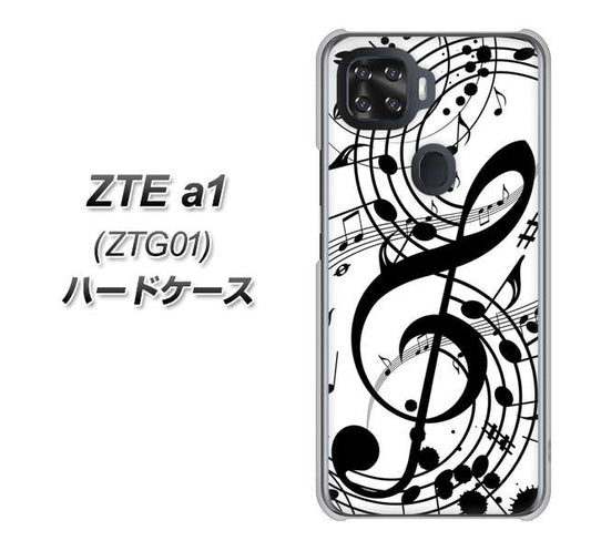 au ZTE a1 ZTG01 高画質仕上げ 背面印刷 ハードケース【260 あふれる音符】