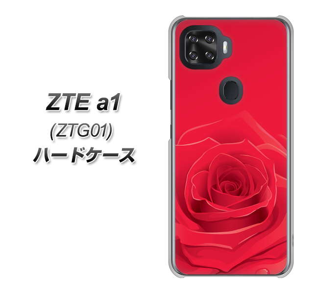 au ZTE a1 ZTG01 高画質仕上げ 背面印刷 ハードケース【395 赤いバラ】