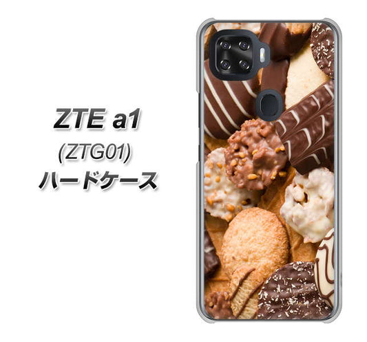 au ZTE a1 ZTG01 高画質仕上げ 背面印刷 ハードケース【442 クッキー mix】