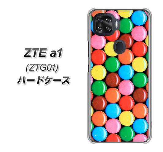 au ZTE a1 ZTG01 高画質仕上げ 背面印刷 ハードケース【448 マーブルチョコ】