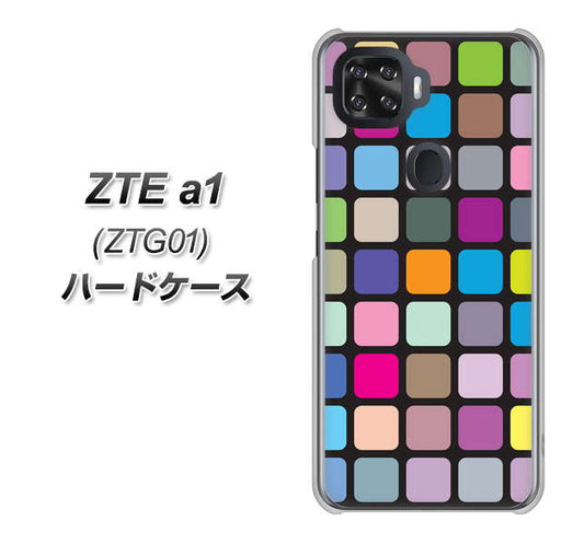 au ZTE a1 ZTG01 高画質仕上げ 背面印刷 ハードケース【509 カラースクエア】