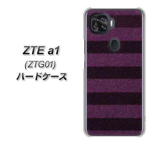 au ZTE a1 ZTG01 高画質仕上げ 背面印刷 ハードケース【533 極太ボーダーPR&NV】
