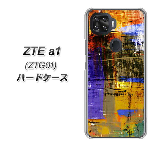 au ZTE a1 ZTG01 高画質仕上げ 背面印刷 ハードケース【609 クラッシュアートBL】