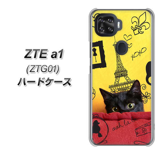au ZTE a1 ZTG01 高画質仕上げ 背面印刷 ハードケース【686 パリの子猫】