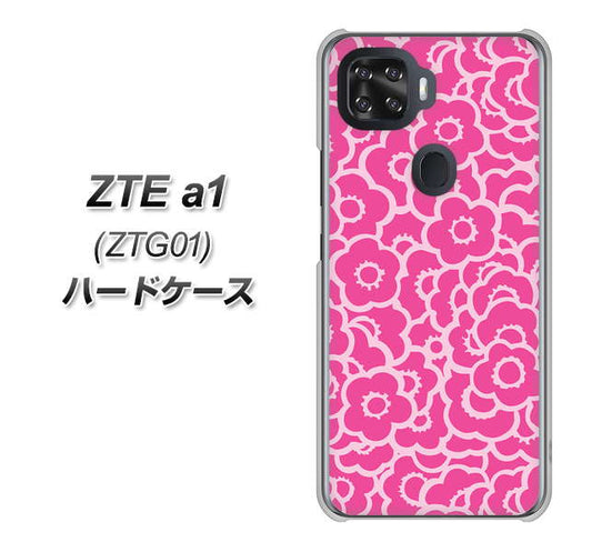 au ZTE a1 ZTG01 高画質仕上げ 背面印刷 ハードケース【716 ピンクフラワー】