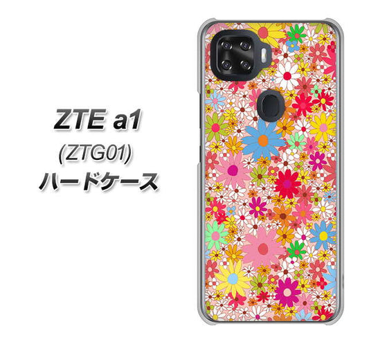 au ZTE a1 ZTG01 高画質仕上げ 背面印刷 ハードケース【746 花畑A】