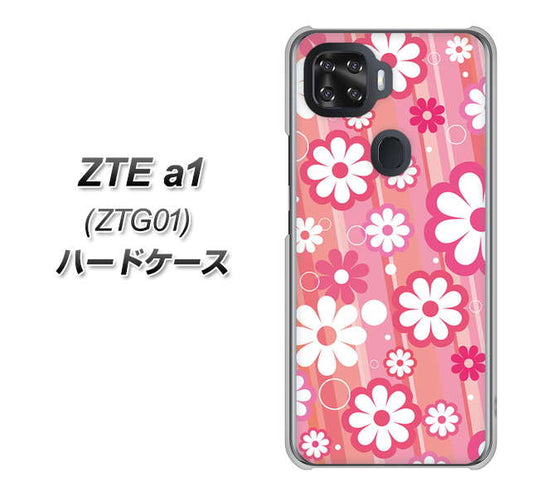 au ZTE a1 ZTG01 高画質仕上げ 背面印刷 ハードケース【751 マーガレット（ピンク系）】