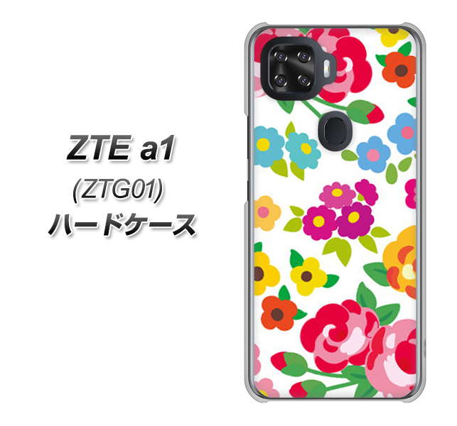 au ZTE a1 ZTG01 高画質仕上げ 背面印刷 ハードケース【776 5月のフラワーガーデン】