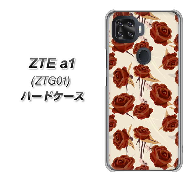 au ZTE a1 ZTG01 高画質仕上げ 背面印刷 ハードケース【1157 クラシックローズ】