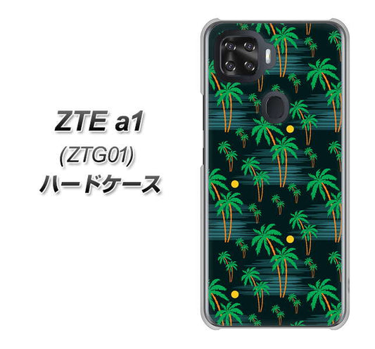 au ZTE a1 ZTG01 高画質仕上げ 背面印刷 ハードケース【1315 月夜とヤシ】