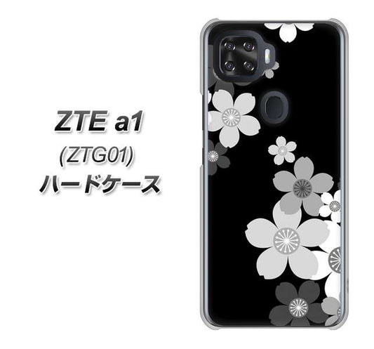 au ZTE a1 ZTG01 高画質仕上げ 背面印刷 ハードケース【1334 桜のフレーム】