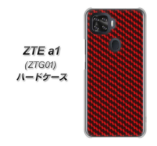 au ZTE a1 ZTG01 高画質仕上げ 背面印刷 ハードケース【EK906 レッドカーボン】