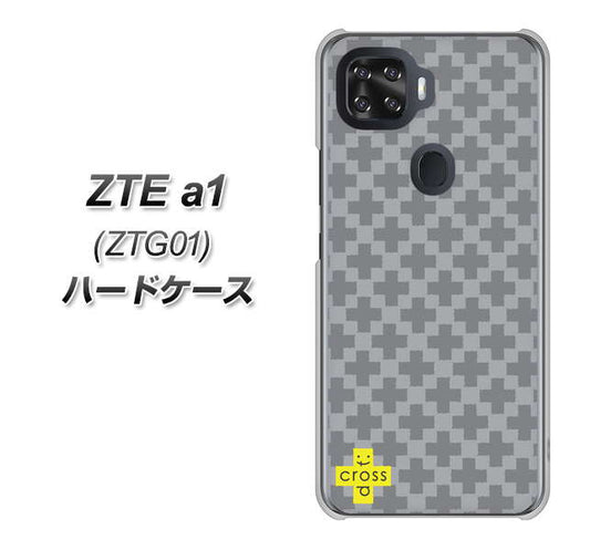 au ZTE a1 ZTG01 高画質仕上げ 背面印刷 ハードケース【IB900  クロスドット_グレー】