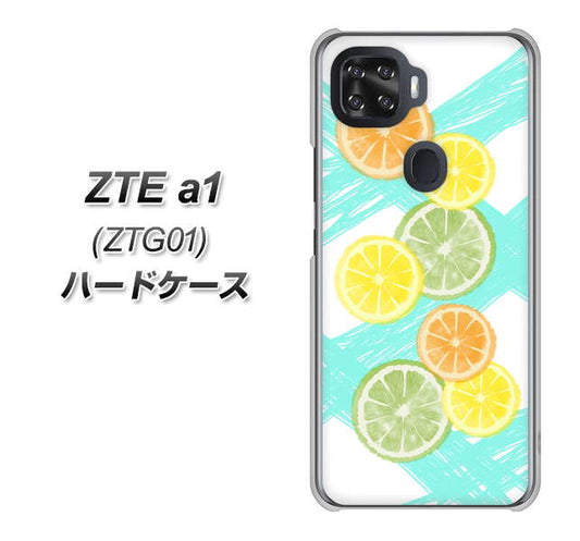 au ZTE a1 ZTG01 高画質仕上げ 背面印刷 ハードケース【YJ183 オレンジライム】